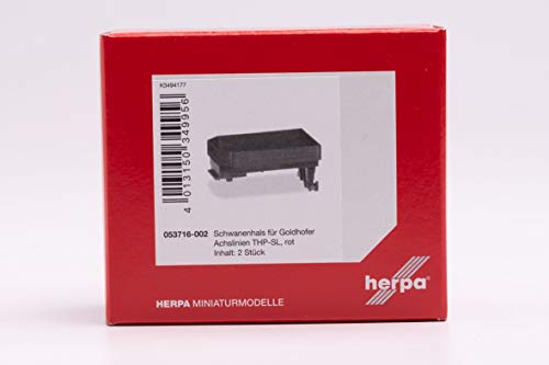 herpa 053716-002 Schwanenhals für Goldhofer Achslinien THP-SL, rot in Miniatur zum Basteln Sammeln und als Geschenk von herpa