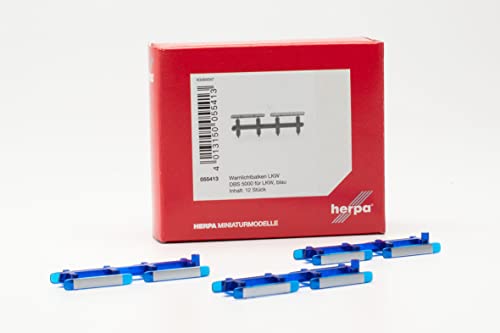 herpa 055413 Warnlichtbalken Hänsch DBS 5000 LKW, blautransparent, (12 Stück) Basteln, Zubehör, Modellbau von herpa