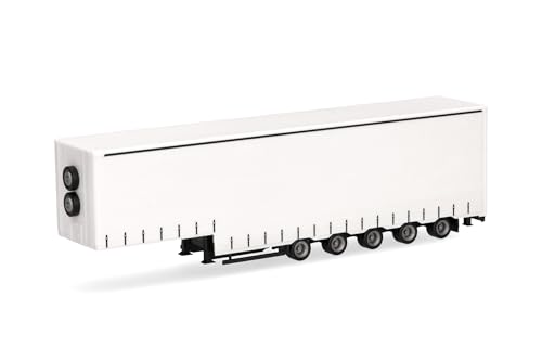 Herpa LKW Modell Volumengardinenplanenauflieger 5achs, Miniatur im Maßstab 1:87, Sammlerstück, Made in Germany, Kunststoff, Weiß Herpa LKW Modell Volumengardinenplanenauflieger 5achs, Miniatur im Maßstab 1:87, Sammlerstück, Made in Germany, Kunststoff, Weiß von herpa