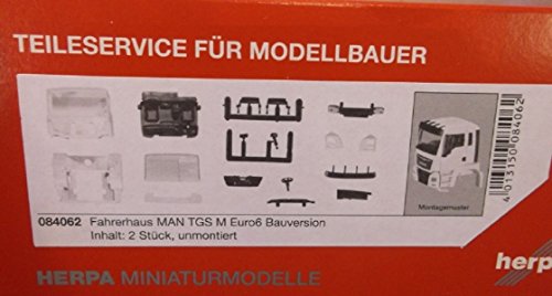 herpa 084062 - Fahrerhaus Man TGS M Euro 6 Bauversion, 2 Stück von herpa