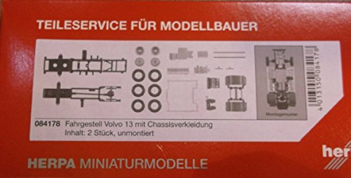herpa 084178 - Volvo FH Fahrgestell mit Chassisverkleidung, Inhalt 2 Stück von herpa