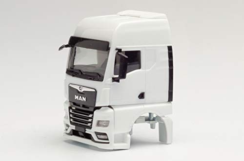 Herpa 085144 Man Man Teileservice Fahrerhaus Man TGX GX, ohne Windleitblech (2 Stück) in Miniatur zum Basteln Sammeln und als Geschenk, weiß von herpa