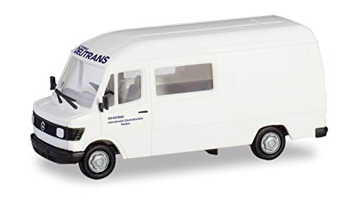herpa 094917 Mercedes-Benz 207 D Hochdach Halbbus Deutrans in Miniatur zum Basteln Sammeln und als Geschenk, weiß von herpa
