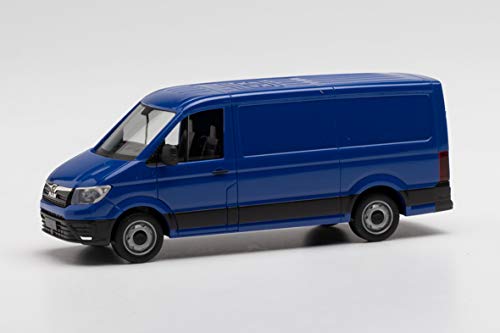 herpa 095853 Man Man Man TGE Kasten Flachdach, ultramarinblau in Miniatur zum Basteln Sammeln und als Geschenk von herpa
