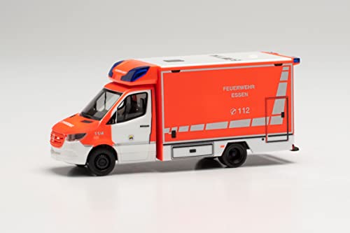herpa 096737 Mercedes-Benz Sprinter `18 Fahrtec RTW „Feuerwehr Essen“ Modell Auto, Miniaturmodelle, Kleinmodell, Sammlerstück, Detailgetreu, Mehrfarbig von herpa