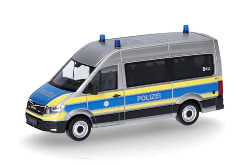 Herpa Modellauto Man TGE Bus Hochdach Polizei Bayern, Miniatur im Maßstab 1:87, Sammlerstück, Made in Germany, Modell aus Kunststoff von herpa