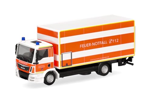 Herpa LKW Modellfahrzeug Man TGM Koffer-LKW mit Ladebordwand Feuerwehr Düsseldorf, Miniatur im Maßstab 1:87, Sammlerstück, Made in Germany, Modell aus Kunststoff Herpa LKW Modellfahrzeug Man TGM Koffer-LKW mit Ladebordwand Feuerwehr Düsseldorf, Miniatur im Maßstab 1:87, Sammlerstück, Made in Germany, Modell aus Kunststoff von herpa