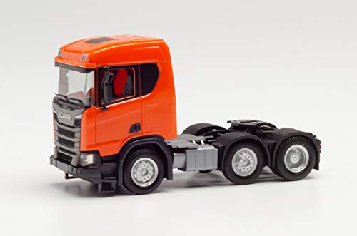 Herpa 309028-002 Scania CR XT ND Zugmaschine 3-Achs, orange in Miniatur zum Basteln Sammeln und als Geschenk Herpa 309028-002 Scania CR XT ND Zugmaschine 3-Achs, orange in Miniatur zum Basteln Sammeln und als Geschenk von herpa