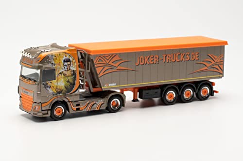 herpa 313827 (Mecklenburg-Vorpommern/Stavenhagen) DAF XF SSC Stöffelliner-Sattelzug „Joker Trucks“ Modell LKW Miniaturmodelle Kleinmodell Sammlerstück Detailgetreu, Mehrfarbig von herpa
