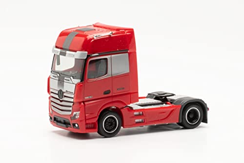herpa 315852 Mercedes-Benz LKW Modell Actros '18 Gigaspace Zugmaschine Edition 3", Miniatur im Maßstab 1:87, Sammlerstück, Made in Germany, aus Kunststoff Miniaturmodell, rot herpa 315852 Mercedes-Benz LKW Modell Actros '18 Gigaspace Zugmaschine Edition 3", Miniatur im Maßstab 1:87, Sammlerstück, Made in Germany, aus Kunststoff Miniaturmodell, rot von herpa