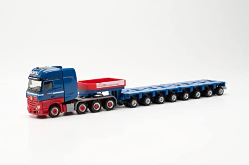 Herpa LKW Modell Mercedes-Benz Actros '18 Schwerlast-Sattelzug Riwatrans, im Maßstab 1:87, Modell LKW für Diorama, Modellbau, Sammlerstück, Made in Germany, Deko, LKW-Modell aus Kunststoff von herpa