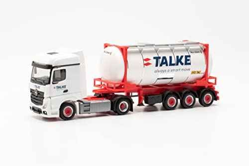 herpa 316002 Mercedes-Benz LKW Modell Actros Bigspace '18 Swapcontainer-Sattelzug Talke, Miniatur im Maßstab 1:87, Sammlerstück, Made in Germany, aus Kunststoff Miniaturmodell, Mehrfarbig herpa 316002 Mercedes-Benz LKW Modell Actros Bigspace '18 Swapcontainer-Sattelzug Talke, Miniatur im Maßstab 1:87, Sammlerstück, Made in Germany, aus Kunststoff Miniaturmodell, Mehrfarbig von herpa