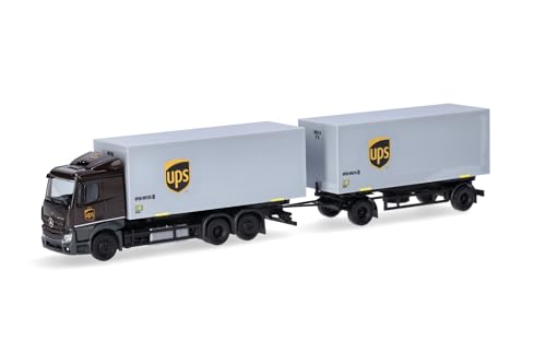 Herpa LKW Modell Mercedes-Benz Actros Classicspace Wechselkoffer-Hängerzug UPS, Miniatur im Maßstab 1:87, Sammlerstück, Made in Germany, Kunststoff Herpa LKW Modell Mercedes-Benz Actros Classicspace Wechselkoffer-Hängerzug UPS, Miniatur im Maßstab 1:87, Sammlerstück, Made in Germany, Kunststoff von herpa