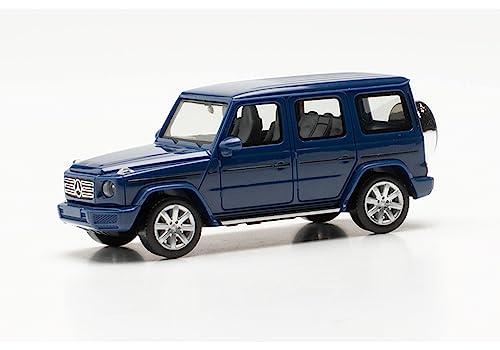 herpa 420280-002 Mercedes-Benz Modellauto G-Klasse, Miniatur im Maßstab 1:87, Sammlerstück, Made in Germany, Modell aus Kunststoff Miniaturmodell, Blau herpa 420280-002 Mercedes-Benz Modellauto G-Klasse, Miniatur im Maßstab 1:87, Sammlerstück, Made in Germany, Modell aus Kunststoff Miniaturmodell, Blau von herpa