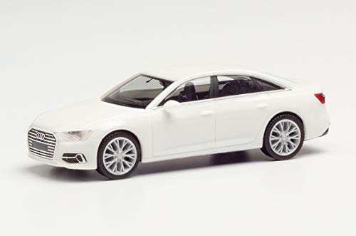 herpa 420297-002 Audi A6 Limousine, ibisweiß in Miniatur zum Basteln Sammeln und als Geschenk von herpa