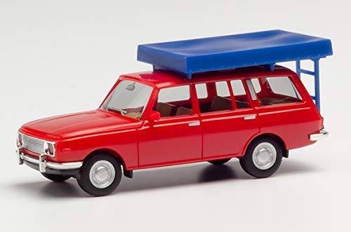 herpa 420549 Other License Wartburg 353 `66 Tourist mit Dachzelt im Fahrzustand, rot von herpa