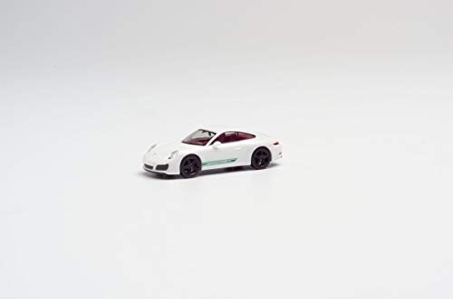 Porsche 911 Carrera 2 Coupé, weiß mit schwarzen Felgen und Porsche Schriftzug von herpa