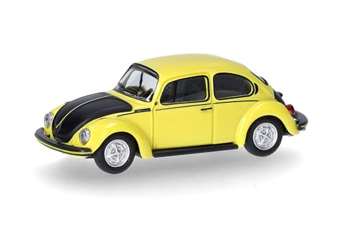 herpa 421102 Volkswagen (VW) Käfer 1303 "Der gelb-Schwarze Renner, Miniatur im Maßstab 1:87, Sammlerstück, Made in Germany, Modell aus Kunststoff von herpa