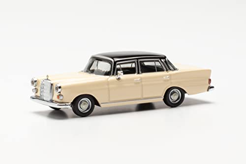 Herpa Modellauto Mercedes-Benz 200 Heckflosse, originalgetreu im Maßstab 1:87, Auto Modell für Diorama, Modellbau Sammlerstück, Deko Automodelle aus Kunststoff von herpa
