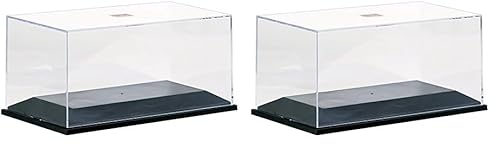 herpa 460118 – PKW Schaukasten 1:87, Vitrine für Modellautos, Showcase, Abdeckhaube, Staubdicht, Miniaturen, Modellbau, Kunststoff - Klar / Schwarz (Gr. L: 15.5 cm x 7.8 cm x 7.2 cm), Klein von herpa