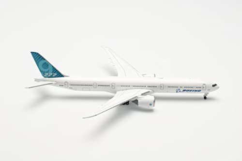 herpa 533133-001 Modellflugzeug Boeing 777-9 – N779XY, Maßstab 1:500-Modellbau Flugzeug, Flugzeugmodell für Sammler, Miniatur Deko, Flieger ohne Standfuß aus Metall Miniaturmodell, Mehrfarbig von herpa