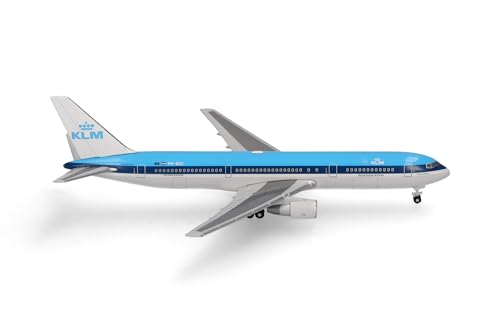 herpa 537759 Modellflugzeug KLM Boeing 767-300, Miniatur im Maßstab 1:500, Sammlerstück, Modell ohne Standfuß, Metall Miniaturmodell, blau, weiß herpa 537759 Modellflugzeug KLM Boeing 767-300, Miniatur im Maßstab 1:500, Sammlerstück, Modell ohne Standfuß, Metall Miniaturmodell, blau, weiß von herpa