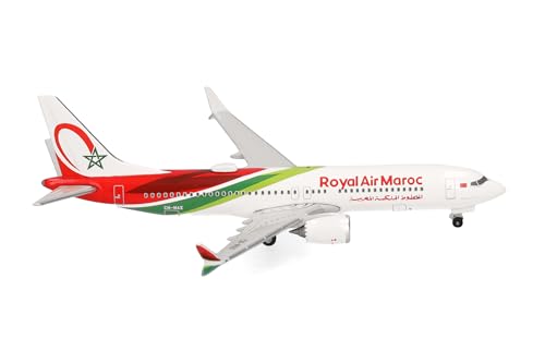 herpa 537797 Modellflugzeug Royal Air Maroc Boeing 737 8 – CN-MAX, Miniatur im Maßstab 1:500, Sammlerstück, Modell ohne Standfuß, Metall Miniaturmodell, weiß, rot, grün herpa 537797 Modellflugzeug Royal Air Maroc Boeing 737 8 – CN-MAX, Miniatur im Maßstab 1:500, Sammlerstück, Modell ohne Standfuß, Metall Miniaturmodell, weiß, rot, grün von herpa
