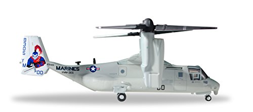 herpa 558549 - Fahrzeug, U.S. Marine Corps Bell/Boeing MV-22 Osprey -VMM-365-168305/00, blau Knights von herpa