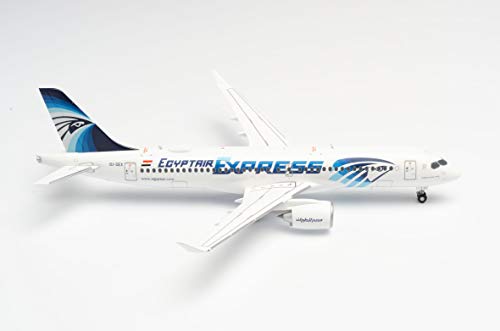 herpa 570787 Egyptair Express Airbus A220-300 in Miniatur zum Basteln Sammeln und als Geschenk, Mehrfarbig von herpa
