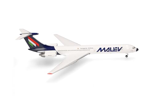 herpa 573047 Modellflugzeug Malév Hungarian Airlines Ilyushin IL-62M, Miniatur im Maßstab 1:200, Sammlerstück, Modell ohne Standfuß, Metall Miniaturmodell, weiß, blau, rot, grün herpa 573047 Modellflugzeug Malév Hungarian Airlines Ilyushin IL-62M, Miniatur im Maßstab 1:200, Sammlerstück, Modell ohne Standfuß, Metall Miniaturmodell, weiß, blau, rot, grün von herpa