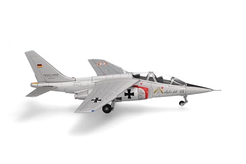 herpa 580854 Modellflugzeug Alpha Jet 01 Prototype, Miniatur im Maßstab 1:72, Sammlerstück, Modell ohne Standfuß, Metall Miniaturmodell, grau herpa 580854 Modellflugzeug Alpha Jet 01 Prototype, Miniatur im Maßstab 1:72, Sammlerstück, Modell ohne Standfuß, Metall Miniaturmodell, grau von herpa