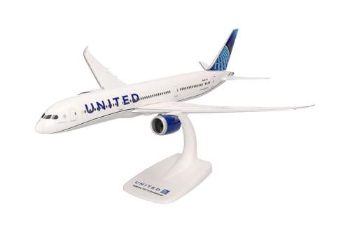 herpa 612548 Other License Snap-Fit Modellflugzeug United Airlines Boeing 787-9 Dreamliner Miniatur im Maßstab 1:200, Sammlerstück, Modell mit Standfuß, Kunststoff, Mehrfarbig herpa 612548 Other License Snap-Fit Modellflugzeug United Airlines Boeing 787-9 Dreamliner Miniatur im Maßstab 1:200, Sammlerstück, Modell mit Standfuß, Kunststoff, Mehrfarbig von herpa