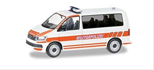 herpa 700726 T6 Bus Miniatur zum Basteln Sammeln und als Geschenk Volkswagen Militär kennt die Vorzüge eines VW T 6, der bei der Militärpolizei in der Schweiz seinen Dienst verrichtet, Mehrfarbig von herpa
