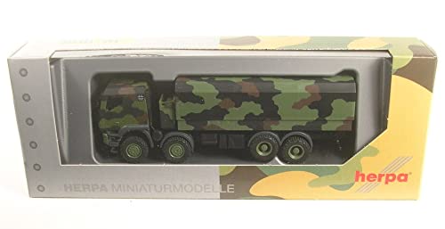 Herpa LKW Modell Iveco Trakker 8x8 geschützt Pritschen-LKW, Miniatur im Maßstab 1:87, Sammlerstück, Made in Germany, aus Kunststoff von herpa