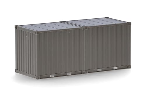 herpa 747110 Zubehör 2X 10ft Container Heer, Braungrau (unbedruckt) im Maßstab 1:87, Modellbau, Miniatur Modell, Kunststoff, Mehrfarbig von herpa