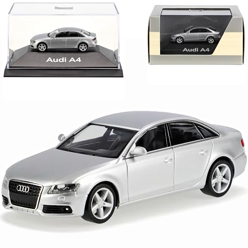 herpa Audi A4 A 4 B8 B 8 Limousine Ab 2007 EIS Silber Eissilber Ho H0 1/87 Modellauto Modell Auto von herpa