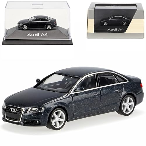 herpa Audi A4 A 4 B8 B 8 Limousine Ab 2007 Meteor Grau Meteorgrau Schwarz Ho H0 1/87 Modellauto Modell Auto von herpa