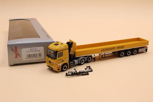 herpa MB Arocs Pritschen-Sattelzug Leonhard Weiss Nr. 953719 1/87 von herpa