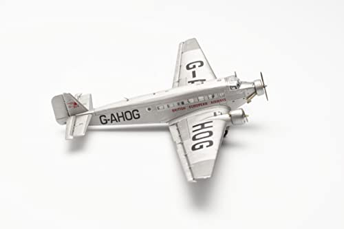 herpa Modellflugzeug BEA British European Airways Junkers JU-52 Maßstab 1:160 - Modellbau Flugzeug, Flugzeugmodell für Sammler, Miniatur Deko, Flieger ohne Standfuß aus Kunststoff, Silber herpa Modellflugzeug BEA British European Airways Junkers JU-52 Maßstab 1:160 - Modellbau Flugzeug, Flugzeugmodell für Sammler, Miniatur Deko, Flieger ohne Standfuß aus Kunststoff, Silber von herpa