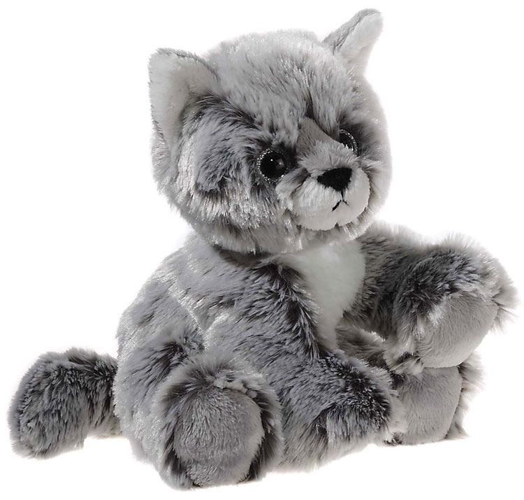 GLITTER-KITTY Katzen-Baby, graumeliert Grösse 20 cm von heunec