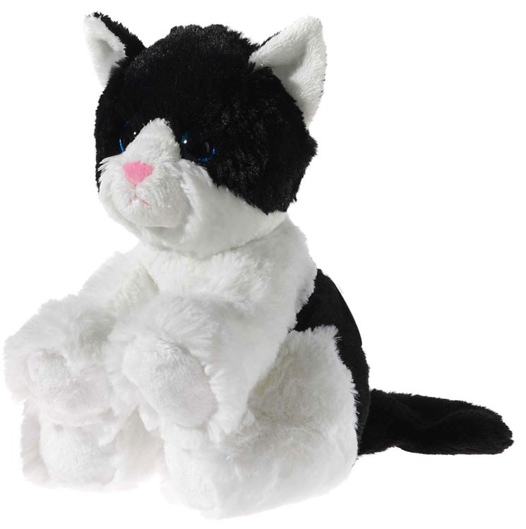 GLITTER-KITTY Katzen-Baby, schwarz/weiß Grösse 24cm von heunec