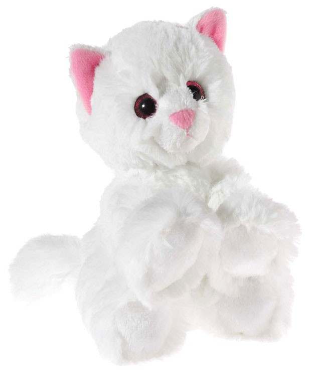 GLITTER-KITTY Katzen-Baby, weiß Grösse 20 cm von heunec