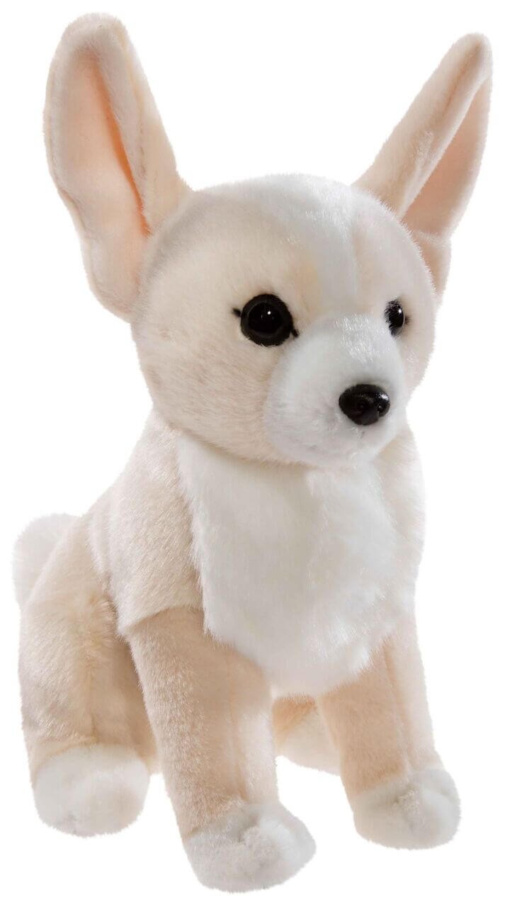 Kuscheliger Plüsch-Chihuahua, sitzend 25cm, beige/weiß Kuscheliger Plüsch-Chihuahua, sitzend 25cm, beige/weiß von heunec