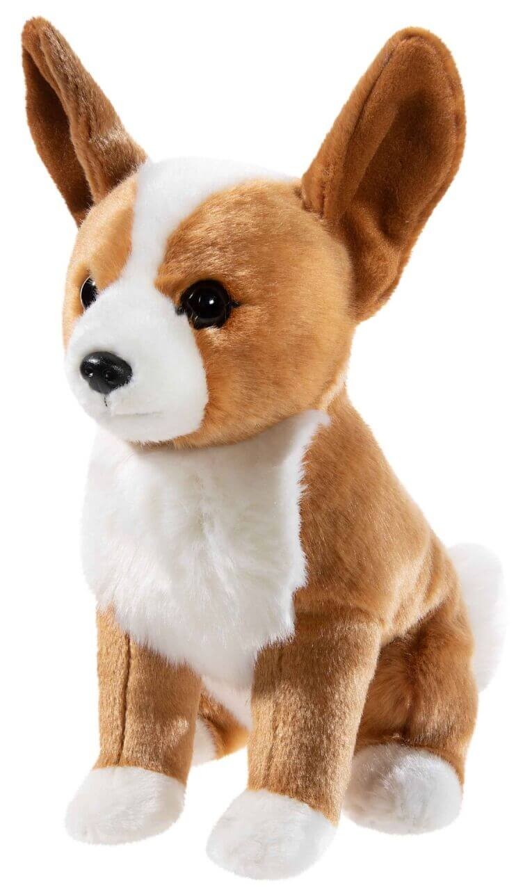 Kuscheliger Plüsch-Chihuahua, sitzend 25cm, braun/weiß Kuscheliger Plüsch-Chihuahua, sitzend 25cm, braun/weiß von heunec