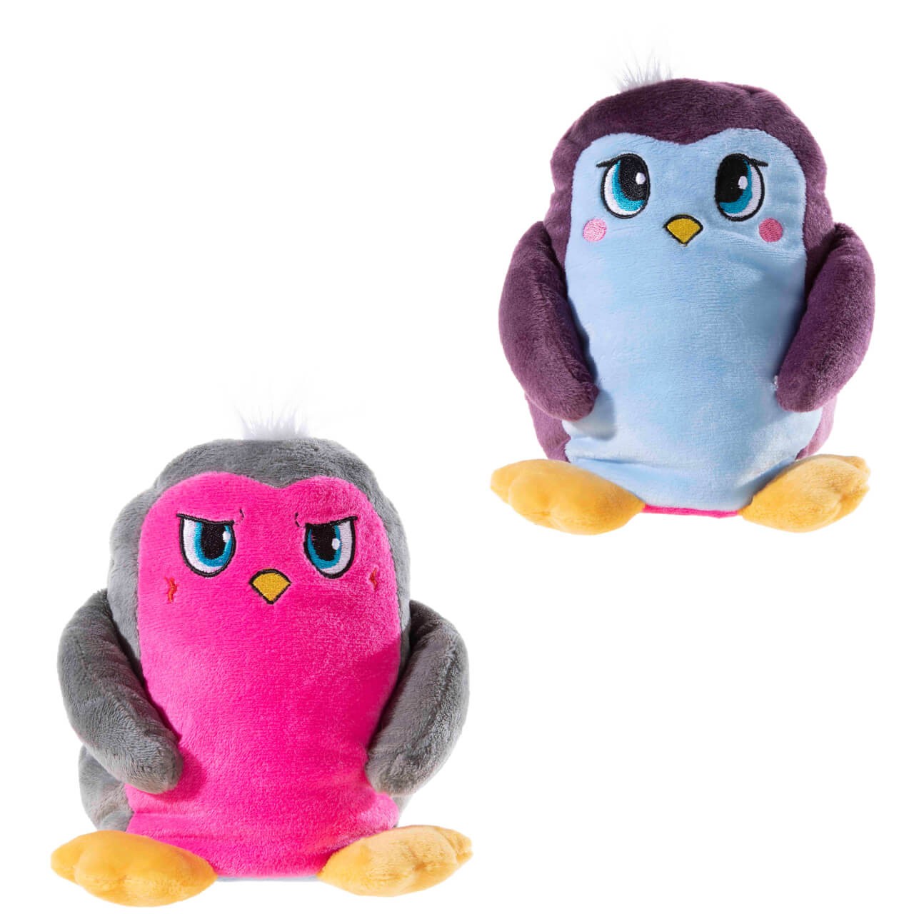 MOODBOOSTER Pinguin Bob, blau/pink, 15cm von heunec