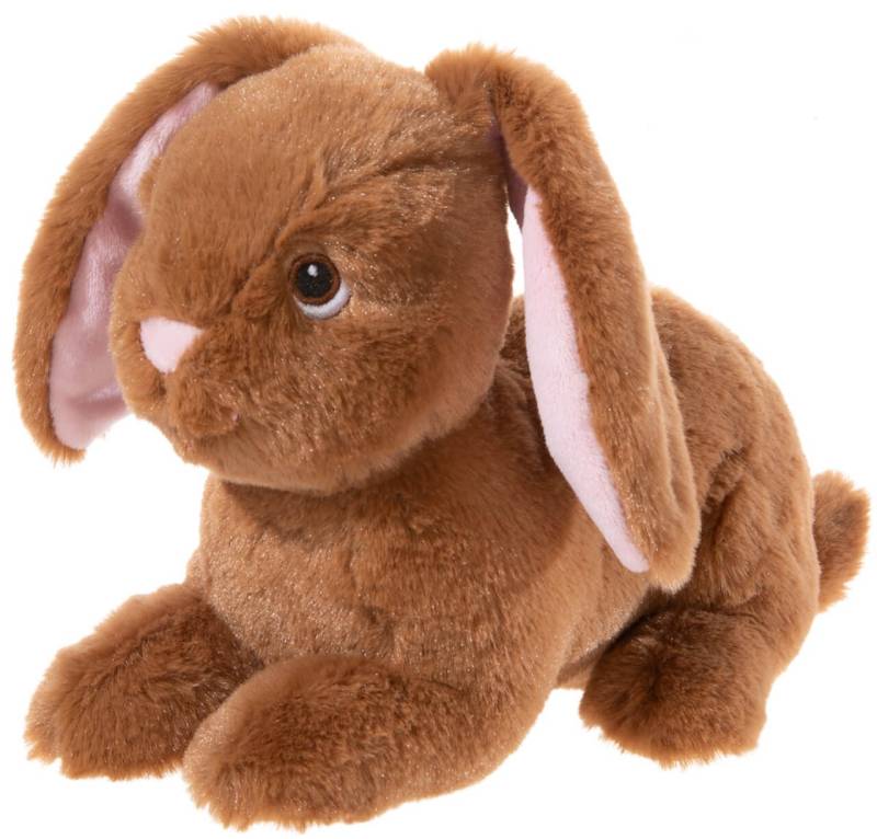 Plüschtier HASE liegend, braun, 25cm von heunec