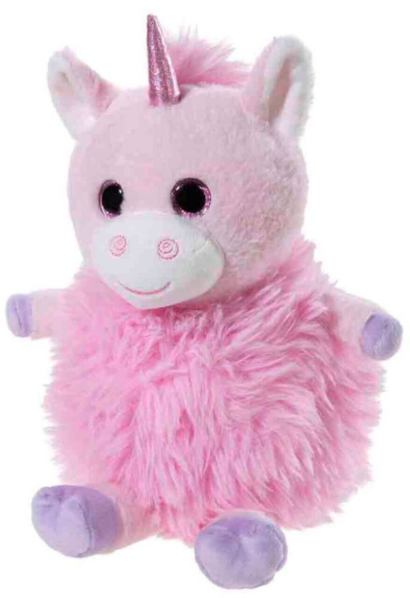 Rosa Fluffball Plüsch-Einhorn, 24 cm von heunec