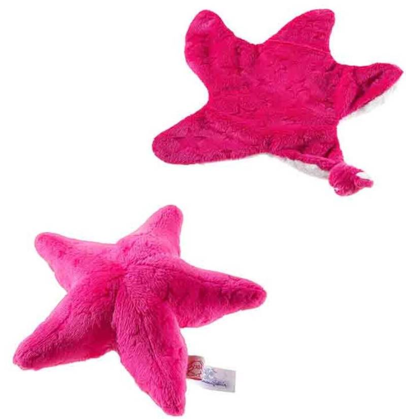 Set "Stellina" – Knautschstern und Schmusetuch in Hot Pink von heunec
