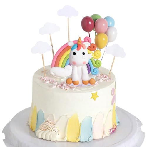 13 Stück Einhorn Tortendeko: Regenbogen Wolke Einhorn Ballon Kuchendeko für Kinder Mädchen Junge Geburtstag 13 Stück Einhorn Tortendeko: Regenbogen Wolke Einhorn Ballon Kuchendeko für Kinder Mädchen Junge Geburtstag von hfdsythgd