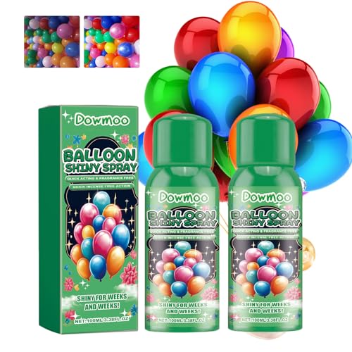Hochglanz Spray für Latex Ballon, Glanzspray für Ballons, Glanzspray für Luftballons, Belebt und Verschönert Latexballons mit Einem Hochglänzenden Finish, Balloon Shiny Spray, 100ml (2 Stück) von hgerGWW